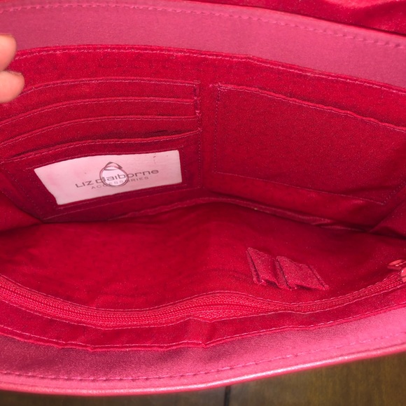 Red Liz Claiborne Handbag Purse - Picture 7 of 16